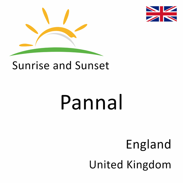 Sunrise and sunset times for Pannal, England, United Kingdom