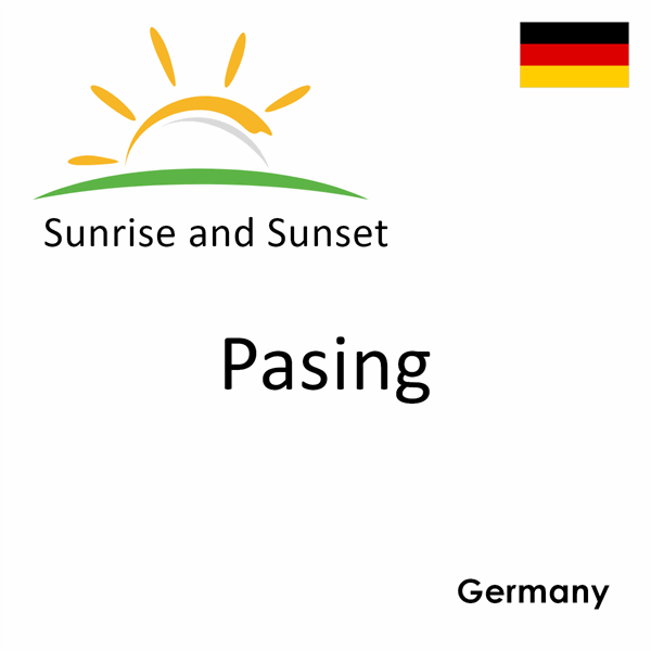 Sunrise and sunset times for Pasing, Germany