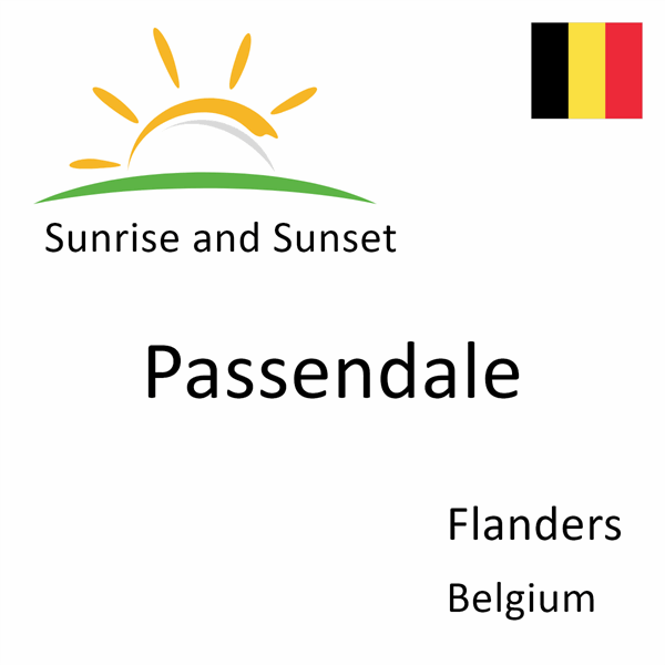 Sunrise and sunset times for Passendale, Flanders, Belgium