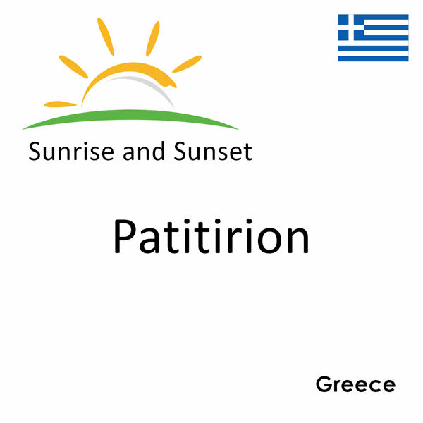 Sunrise and sunset times for Patitirion, Greece