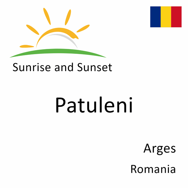 Sunrise and sunset times for Patuleni, Arges, Romania