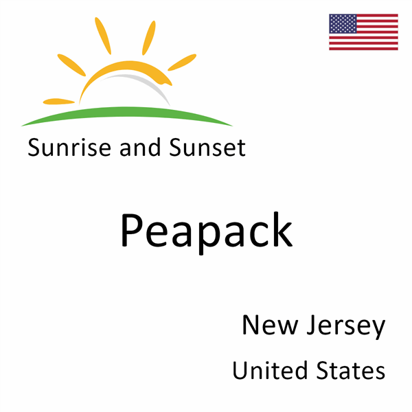 Sunrise and sunset times for Peapack, New Jersey, United States