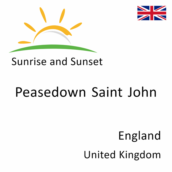 Sunrise and sunset times for Peasedown Saint John, England, United Kingdom