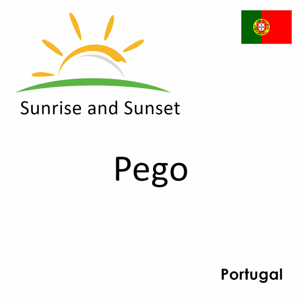 Sunrise and sunset times for Pego, Portugal