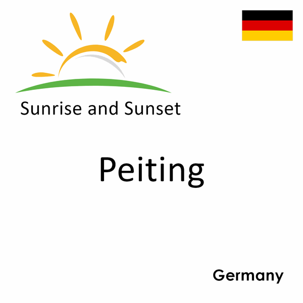 Sunrise and sunset times for Peiting, Germany