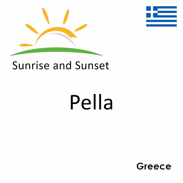 Sunrise and sunset times for Pella, Greece