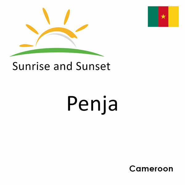 Sunrise and sunset times for Penja, Cameroon