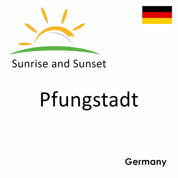 Sunrise and sunset times for Pfungstadt, Germany