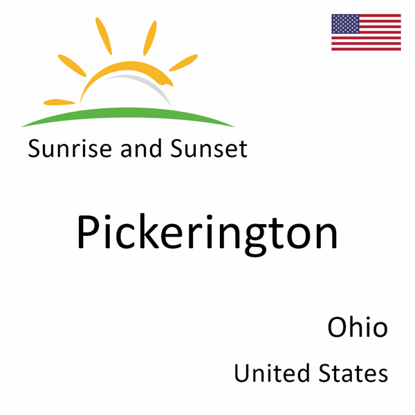 Sunrise and sunset times for Pickerington, Ohio, United States