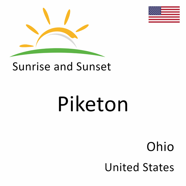 Sunrise and sunset times for Piketon, Ohio, United States