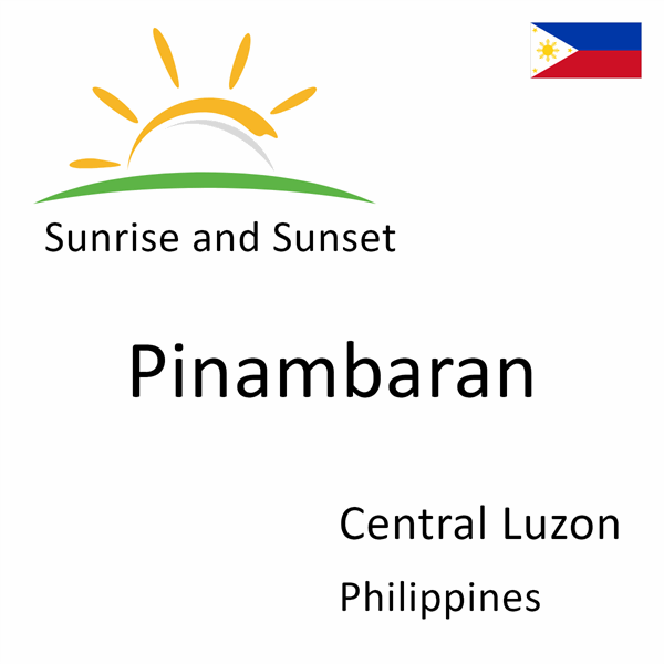 Sunrise and sunset times for Pinambaran, Central Luzon, Philippines