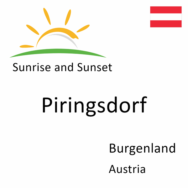 Sunrise and sunset times for Piringsdorf, Burgenland, Austria