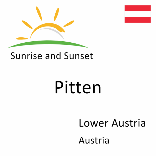 Sunrise and sunset times for Pitten, Lower Austria, Austria