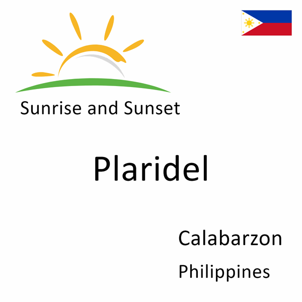 Sunrise and sunset times for Plaridel, Calabarzon, Philippines