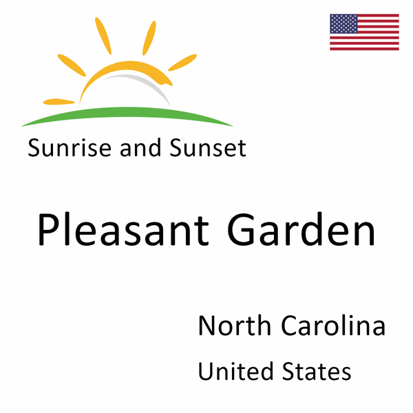 Sunrise and sunset times for Pleasant Garden, North Carolina, United States