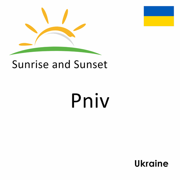 Sunrise and sunset times for Pniv, Ukraine