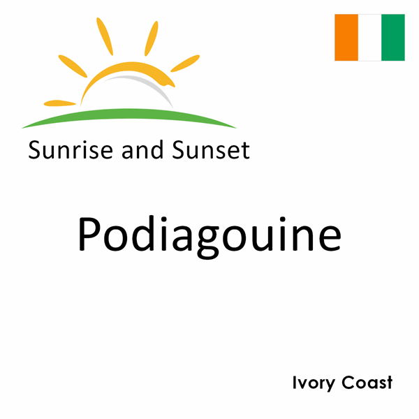 Sunrise and sunset times for Podiagouine, Ivory Coast