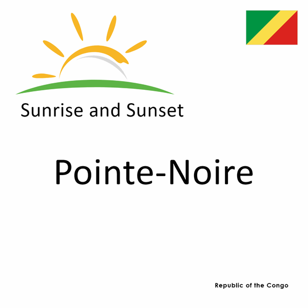 Sunrise and sunset times for Pointe-Noire, Republic of the Congo