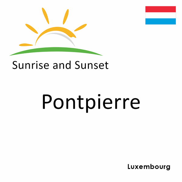 Sunrise and sunset times for Pontpierre, Luxembourg