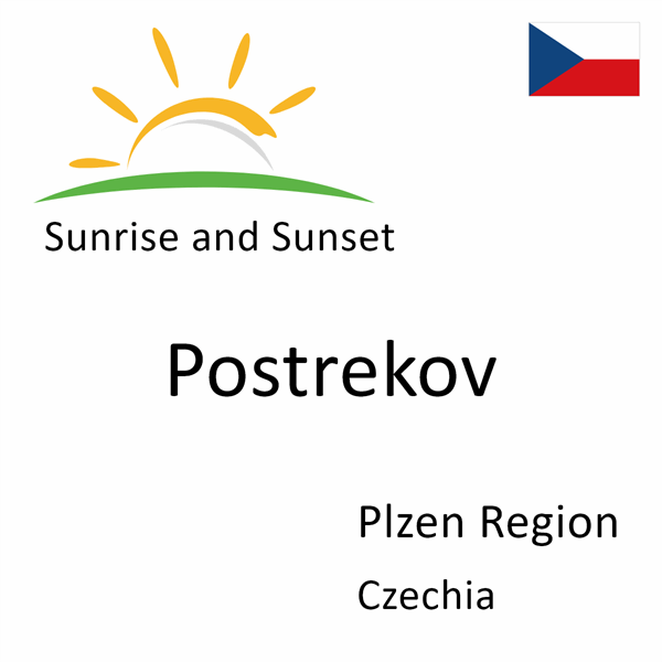 Sunrise and sunset times for Postrekov, Plzen Region, Czechia