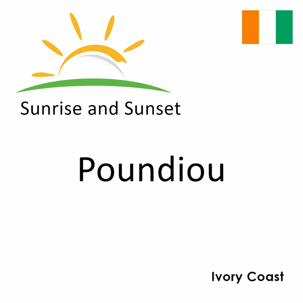 Sunrise and sunset times for Poundiou, Ivory Coast