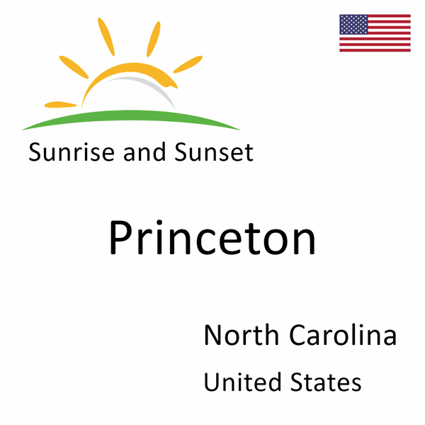 Sunrise and sunset times for Princeton, North Carolina, United States