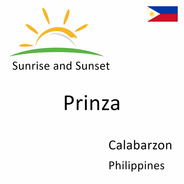 Sunrise and sunset times for Prinza, Calabarzon, Philippines