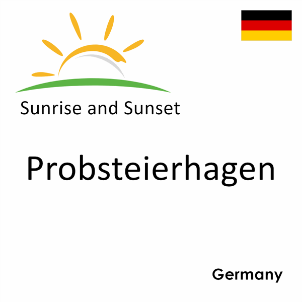 Sunrise and sunset times for Probsteierhagen, Germany