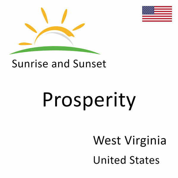 Sunrise and sunset times for Prosperity, West Virginia, United States