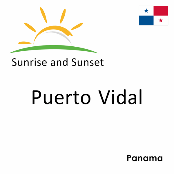 Sunrise and sunset times for Puerto Vidal, Panama