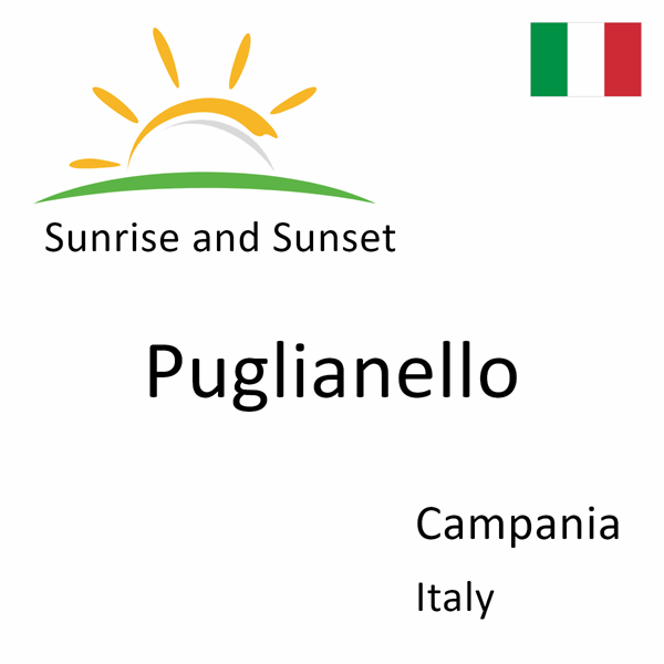 Sunrise and sunset times for Puglianello, Campania, Italy