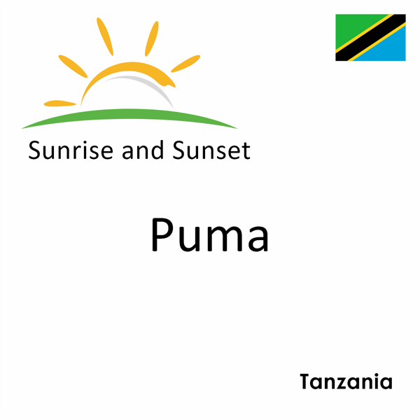 Sunrise and sunset times for Puma, Tanzania