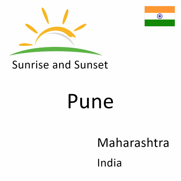 Sunrise and sunset times for Pune, Maharashtra, India