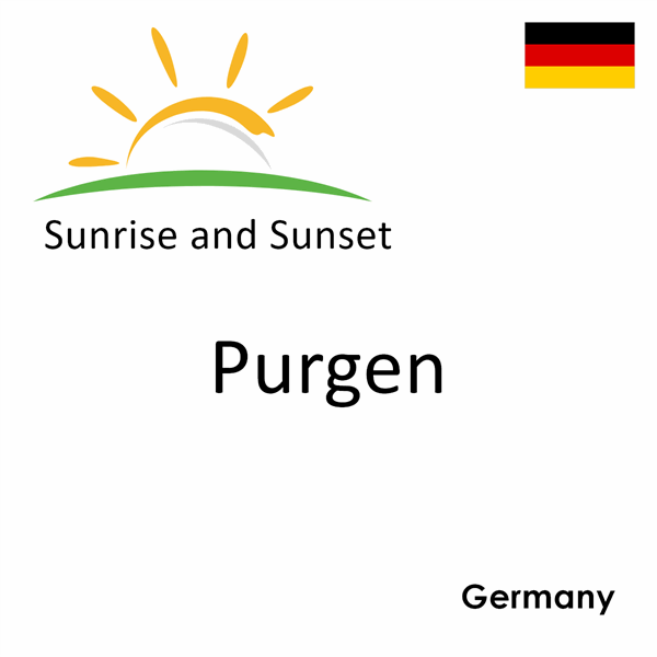 Sunrise and sunset times for Purgen, Germany