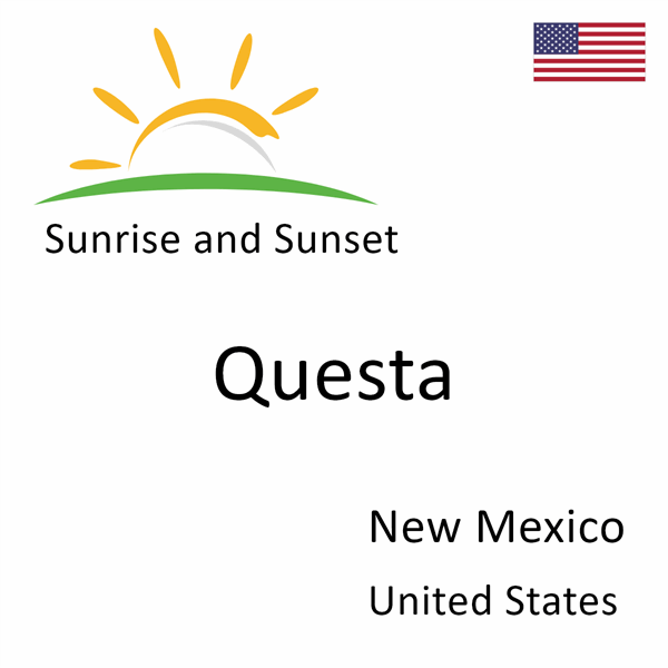 Sunrise and sunset times for Questa, New Mexico, United States