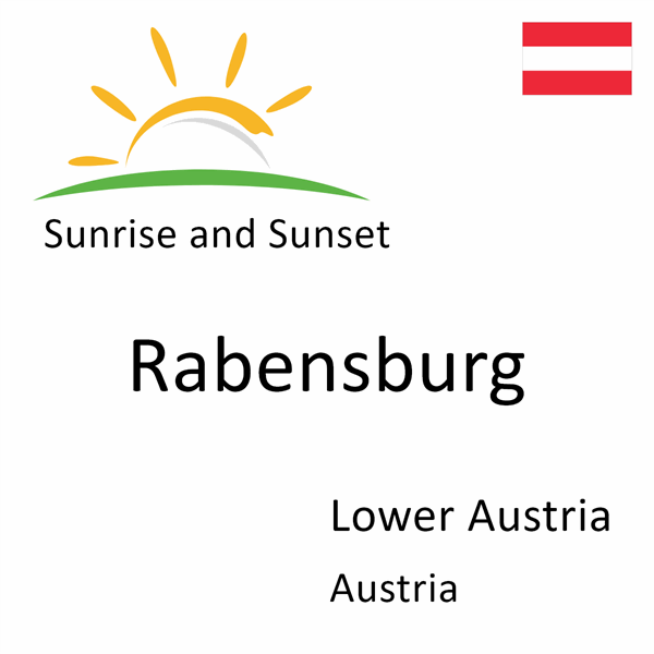 Sunrise and sunset times for Rabensburg, Lower Austria, Austria