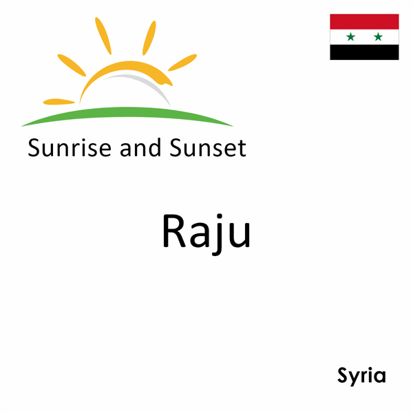 Sunrise and sunset times for Raju, Syria