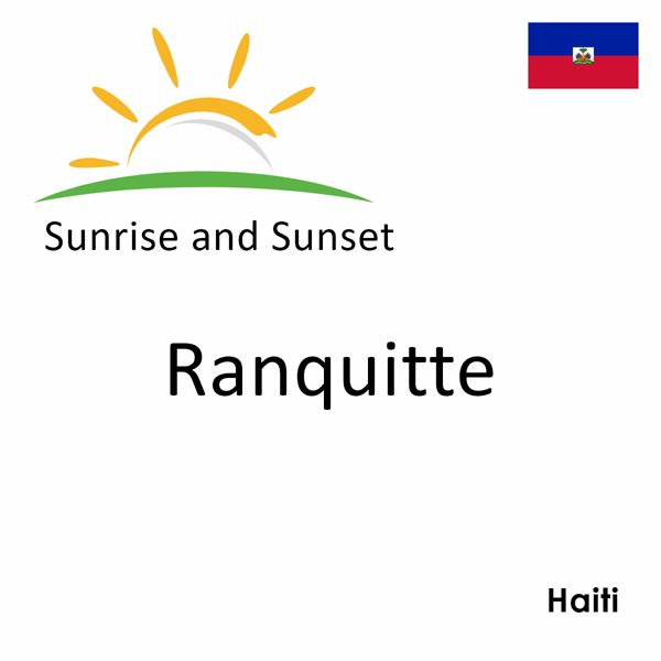 Sunrise and sunset times for Ranquitte, Haiti