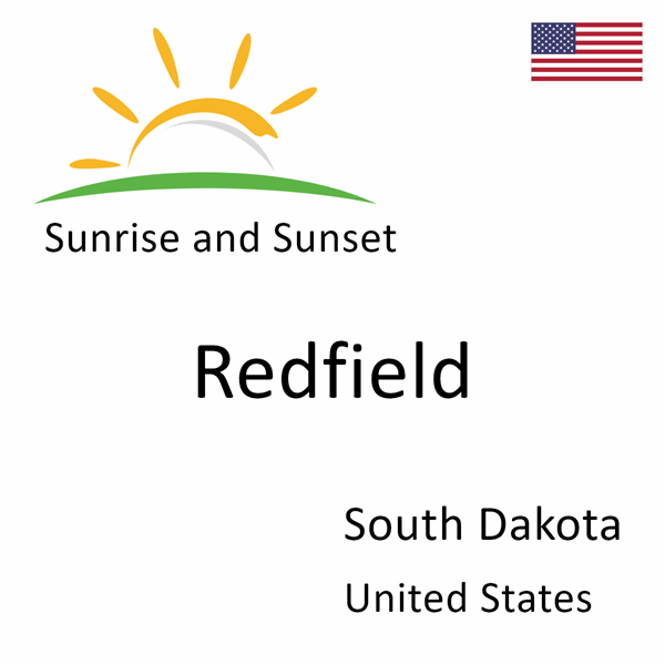 Sunrise and sunset times for Redfield, South Dakota, United States