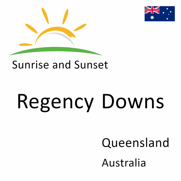 Sunrise and sunset times for Regency Downs, Queensland, Australia