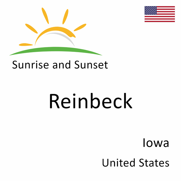 Sunrise and sunset times for Reinbeck, Iowa, United States