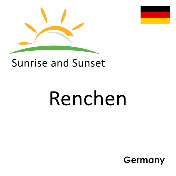 Sunrise and sunset times for Renchen, Germany