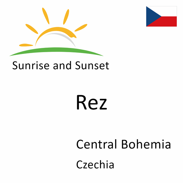 Sunrise and sunset times for Rez, Central Bohemia, Czechia