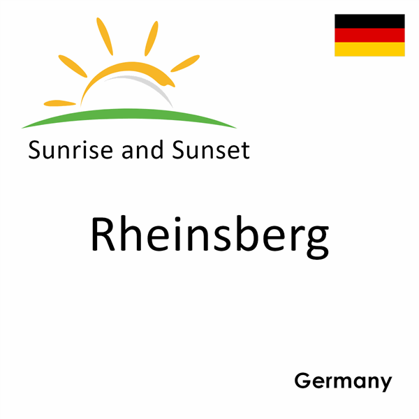 Sunrise and sunset times for Rheinsberg, Germany