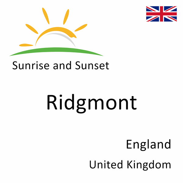 Sunrise and sunset times for Ridgmont, England, United Kingdom