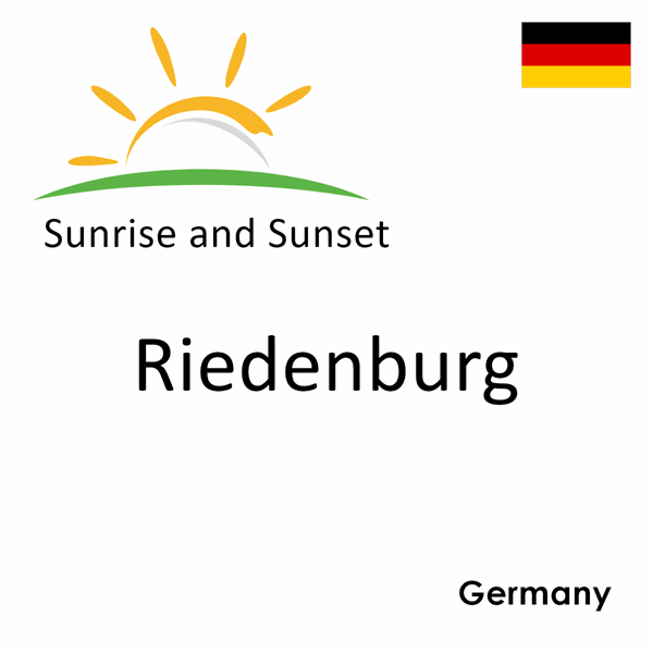 Sunrise and sunset times for Riedenburg, Germany