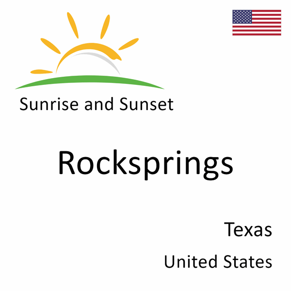 Sunrise and sunset times for Rocksprings, Texas, United States