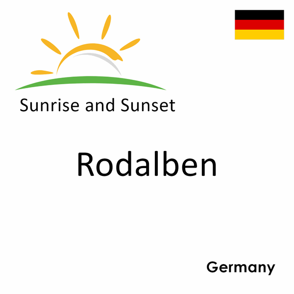 Sunrise and sunset times for Rodalben, Germany