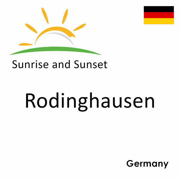 Sunrise and sunset times for Rodinghausen, Germany