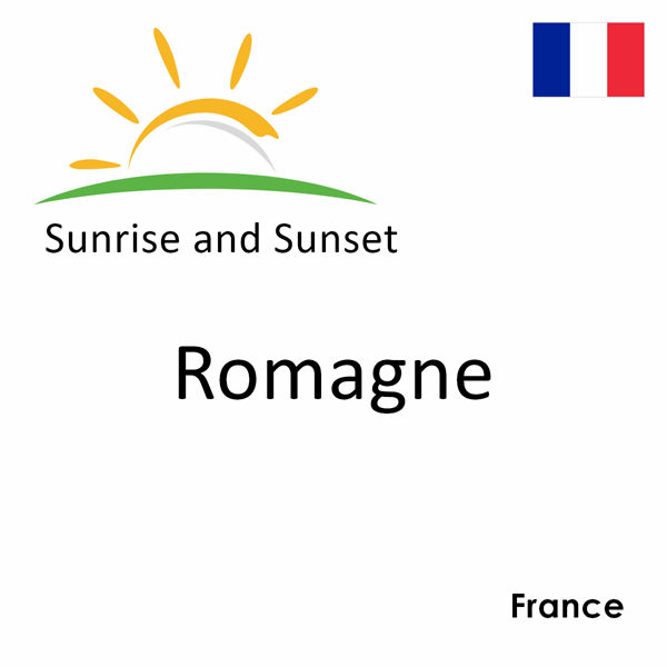 Sunrise and sunset times for Romagne, France